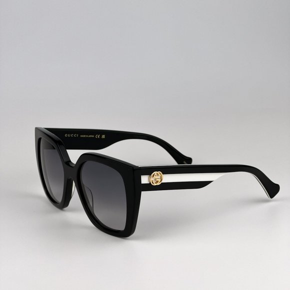 Gucci GG1300S 004 Sunglasses Black Gray Gradient Square Women GG 1300S main image 7